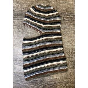 Mieko Mintz Ribbed Ski Mask Face Cover Winter Wool OS Discontinued